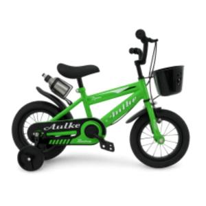 BICICLETA INFANTIL ARO 12 DOBLE FRENO C/HOPPIE CANASTO VERDE